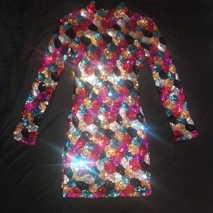 Colorful Sequin dress